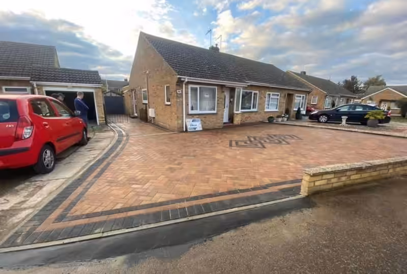 before & after driveway completed in gt barton bury st edmunds