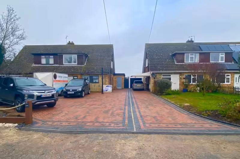 before & after driveway completed in ipswich