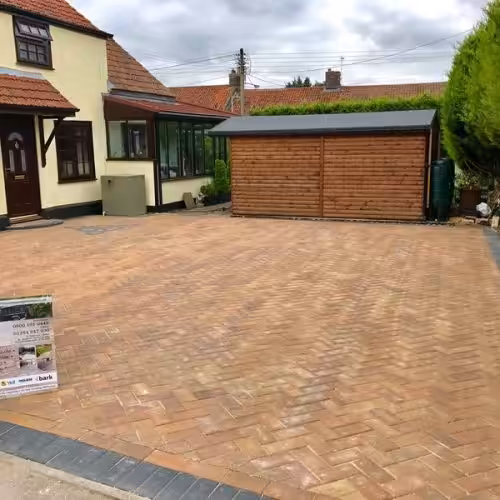 block paving driveway completed in mildenhall bury st edmunds