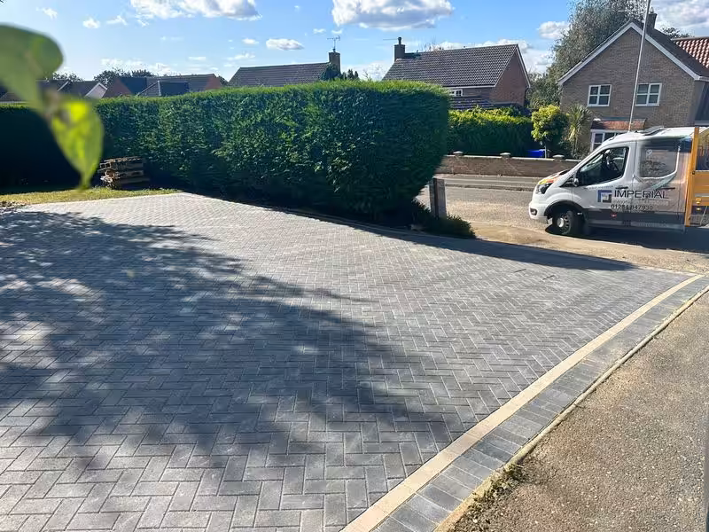 recent driveway completed in bury st edmunds
