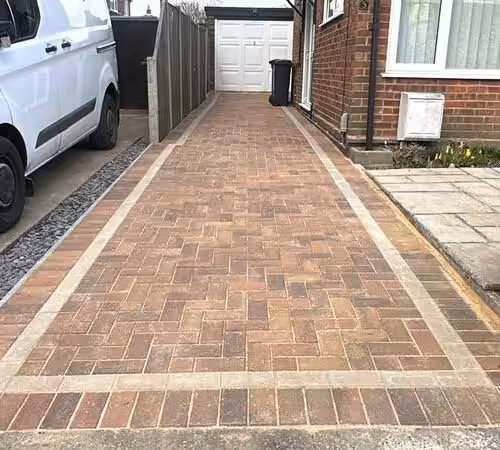 block paved driveway completed in ipswich