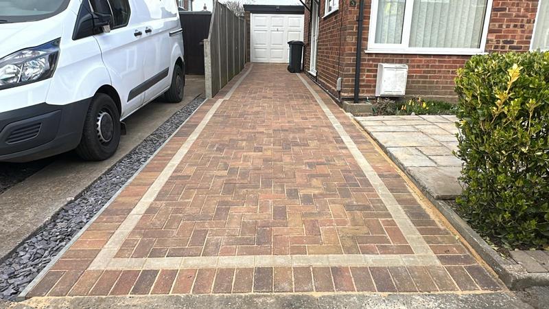 block paved driveway completed in ipswich