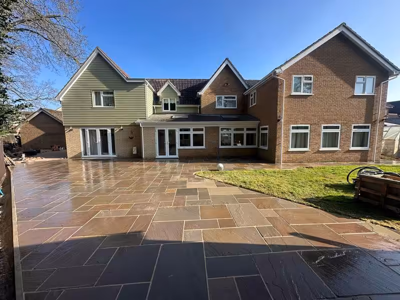 large garden patio great barton bury st edmunds 2