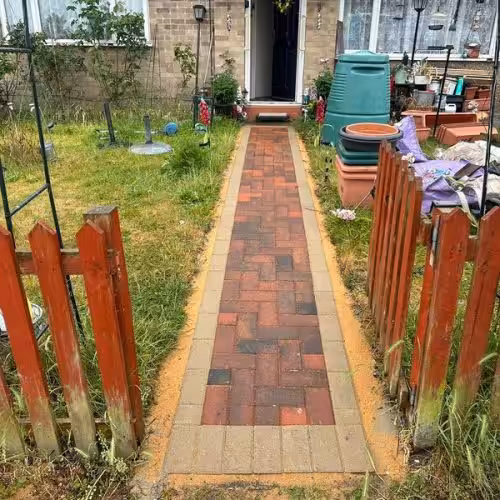 block paved driveway path patio mundford thetford 06