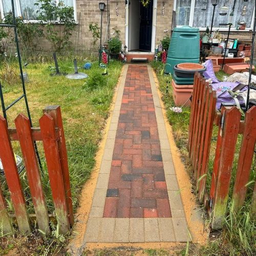 block paved driveway path patio mundford thetford 06