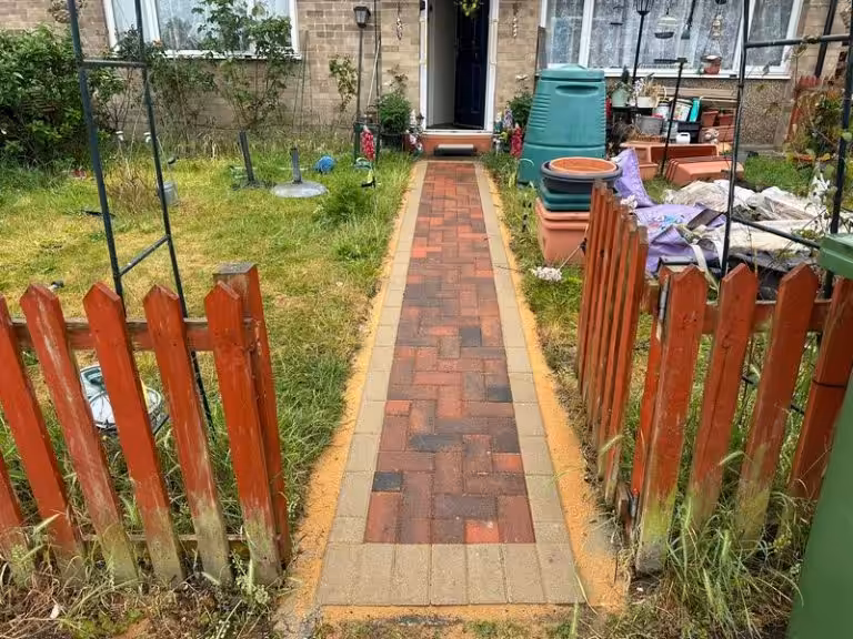 block paved driveway path patio mundford thetford 06