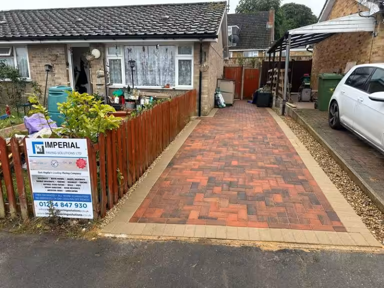 block paved driveway path patio mundford thetford 07